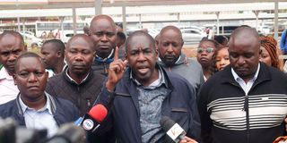 The Kenya Aviation Workers Union Secretary General Moss Ndiema