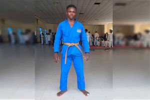 Kenyan judoka Felix Odhiambo Okoko