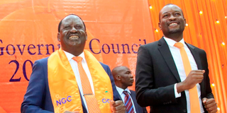 Raila Odinga and Edwin Sifuna