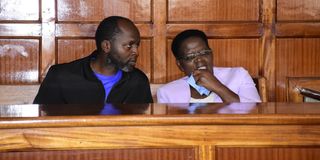 Rose Mulwa and her son Chris Mulwa in court