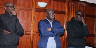 Peter Omari, Francis Asanyo and Elvis Obaigwa