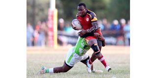 Kenyatta University’s Blak Blad player Brian Shile 