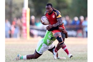 Kenyatta University’s Blak Blad player Brian Shile 
