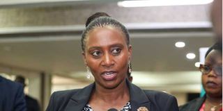 The Principal Secretary for Public Health and Professional Standards Mary Muthoni 