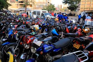 Impounded motorbikes