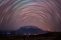 The Samburu night sky with Mt Ololokwe in the background.
