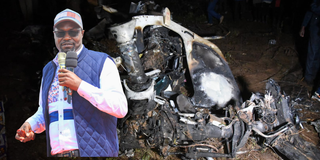 MP Johana N'geno chopper crash site