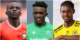 Kenyan players Ryan Ogam, Henry Meja and Frank Odhiambo. 