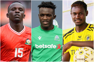 Kenyan players Ryan Ogam, Henry Meja and Frank Odhiambo. 