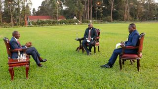 Ruto with Justus Wanga and Justus Ochieng