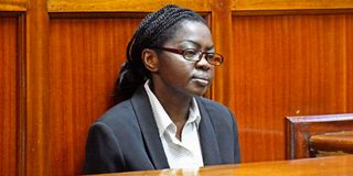 Lawyer Angela Mulwa in court mutiso murder