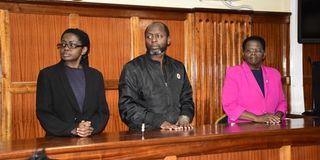 victoria mutiso Lawyer Angela Mulwa, her brother Chris Mulwa and mother Rose Mbithe Mulwa in court