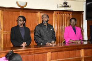 victoria mutiso Lawyer Angela Mulwa, her brother Chris Mulwa and mother Rose Mbithe Mulwa in court