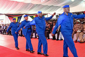 police officers in blue uniform
