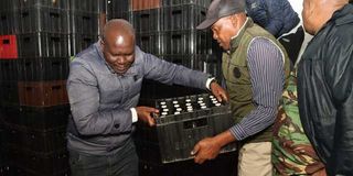 Security officers in Embu County seize alcohol suspected to be laced with poisonous chemicals