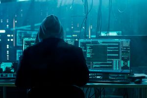A hooded hacker