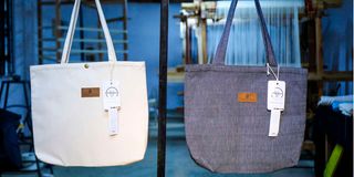 Handmade fabric tote bags