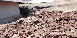 Demolished house