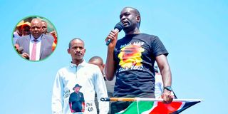 Sifuna and Babu Owino ata a rally