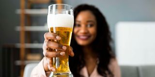Drinking woman