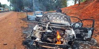 Burnt car