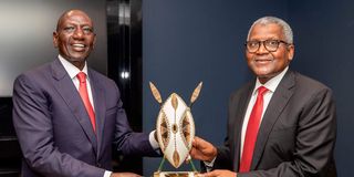 William Ruto and Aliko Dangote