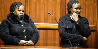 Ruth Kimeu and Mary Mwangangi in court qvse