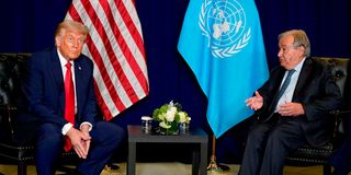 Antonio Guterres and Donald Trump 