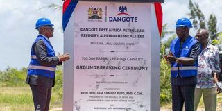 William Ruto and Aliko Dangote