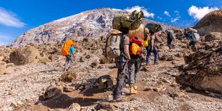 Climbing mountain