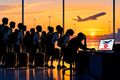 Airport sunset
