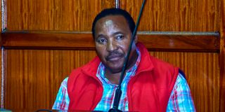 Former Kiambu County Governor Ferdinand Waititu in court.