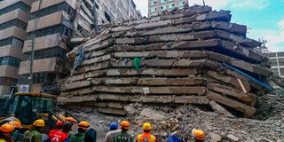 Collapsed building