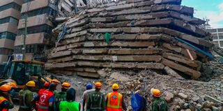 Collapsed building