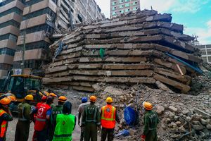 Collapsed building