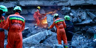 Collapsed building