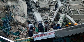 Collapsed building