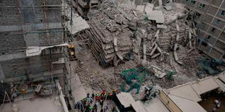 Collapsed building