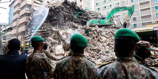Collapsed building