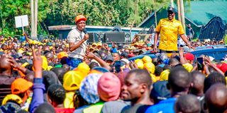 Simba Arati and William Ruto