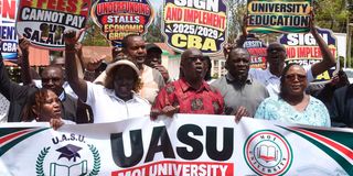 Striking lecturers