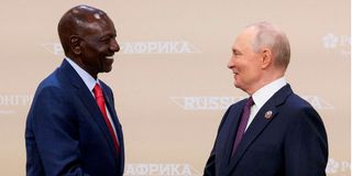 Vladimir Putin and William Ruto